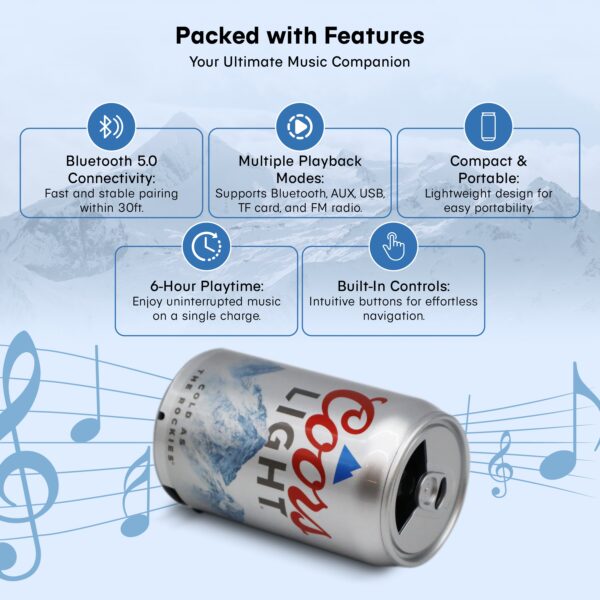 Coors Light and Miller Lite Bluetooth Can Speakers with Acrylic Case