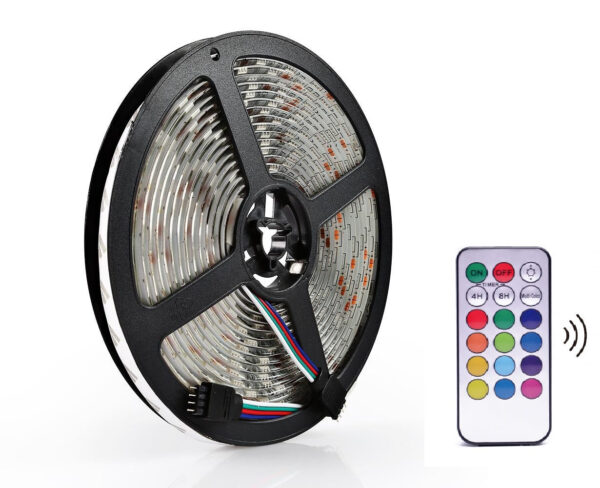 Multi Colored RGB LED Light Strip with Remote-  15 Foot, 25 Foot, 50 Foot, or 100 Foot