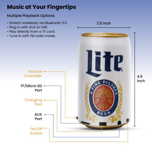 Coors Light and Miller Lite Bluetooth Can Speakers with Acrylic Case